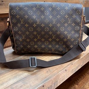 LOUIS VUITTON Monogram Mens Laptop Shoulder Messenger Crossbody Dust Bag  SP0012